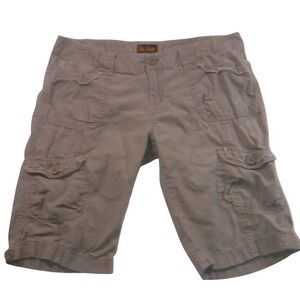 BeBop Junior's Women's 13 Cotton Cargo Shorts Utility Multi Pocket Frayed